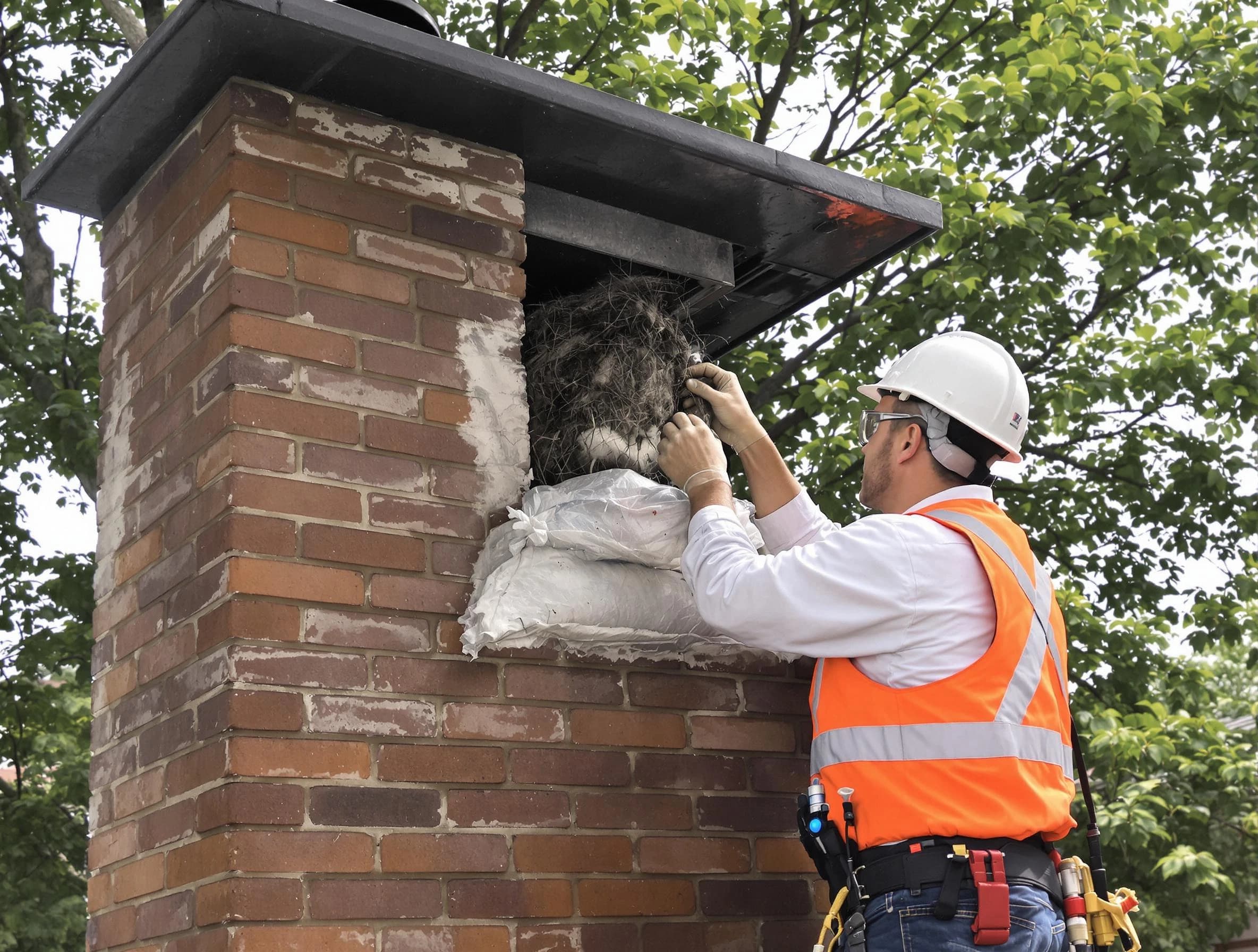 Humane removal of debris and animals by Ohio Chimney Sweep in Ohio, PA