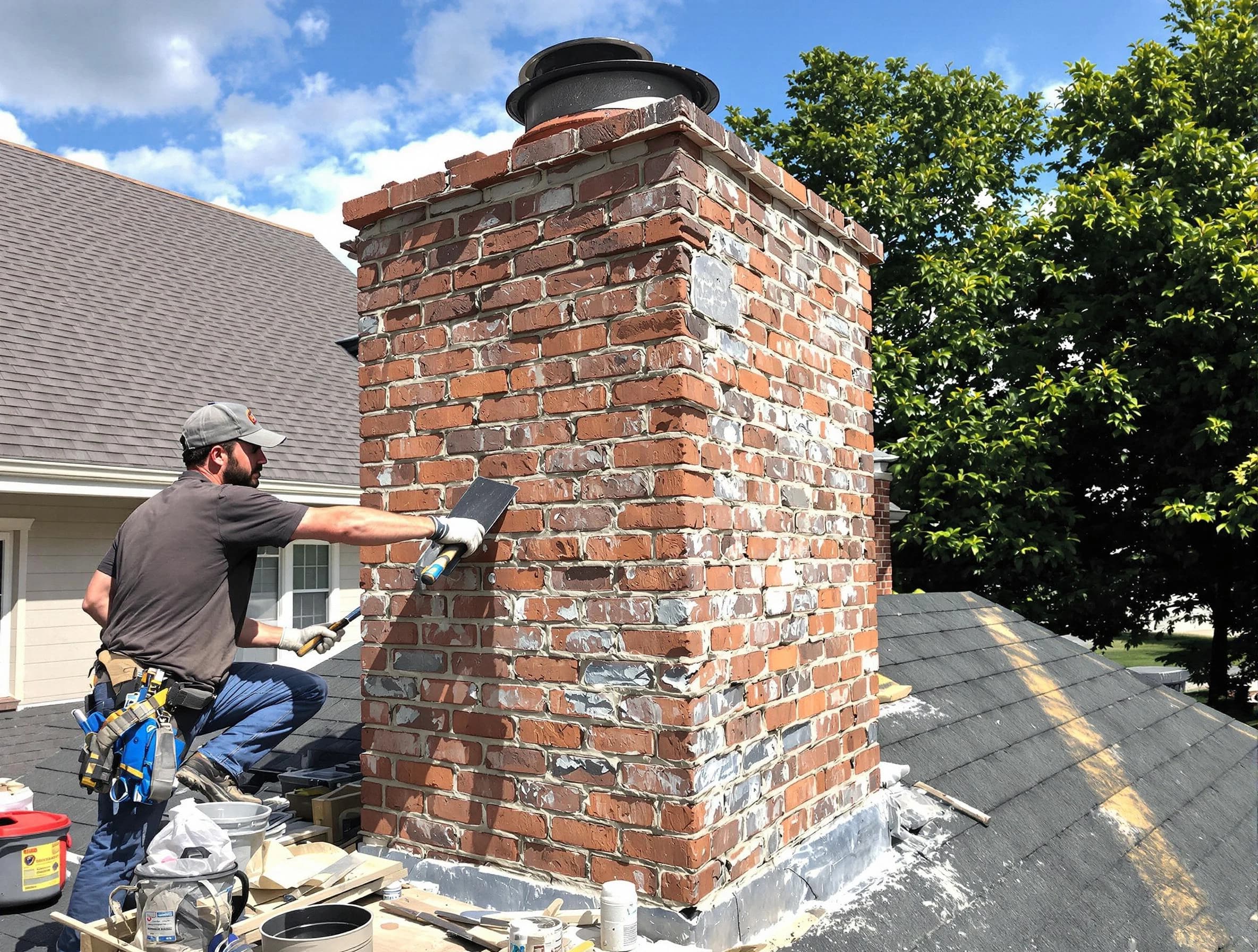 Completed chimney rebuild by Ohio Chimney Sweep in Ohio, PA