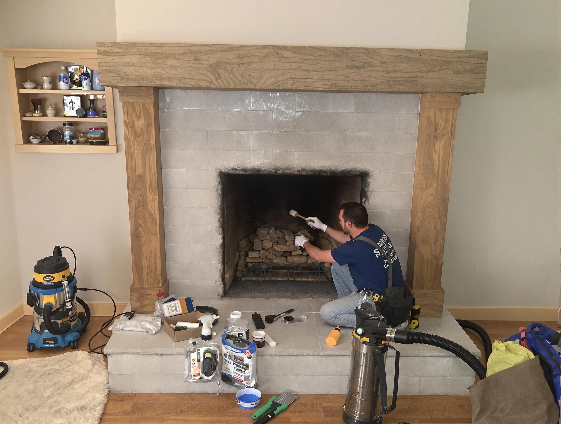 Detailed creosote removal process by Ohio Chimney Sweep in Ohio, PA