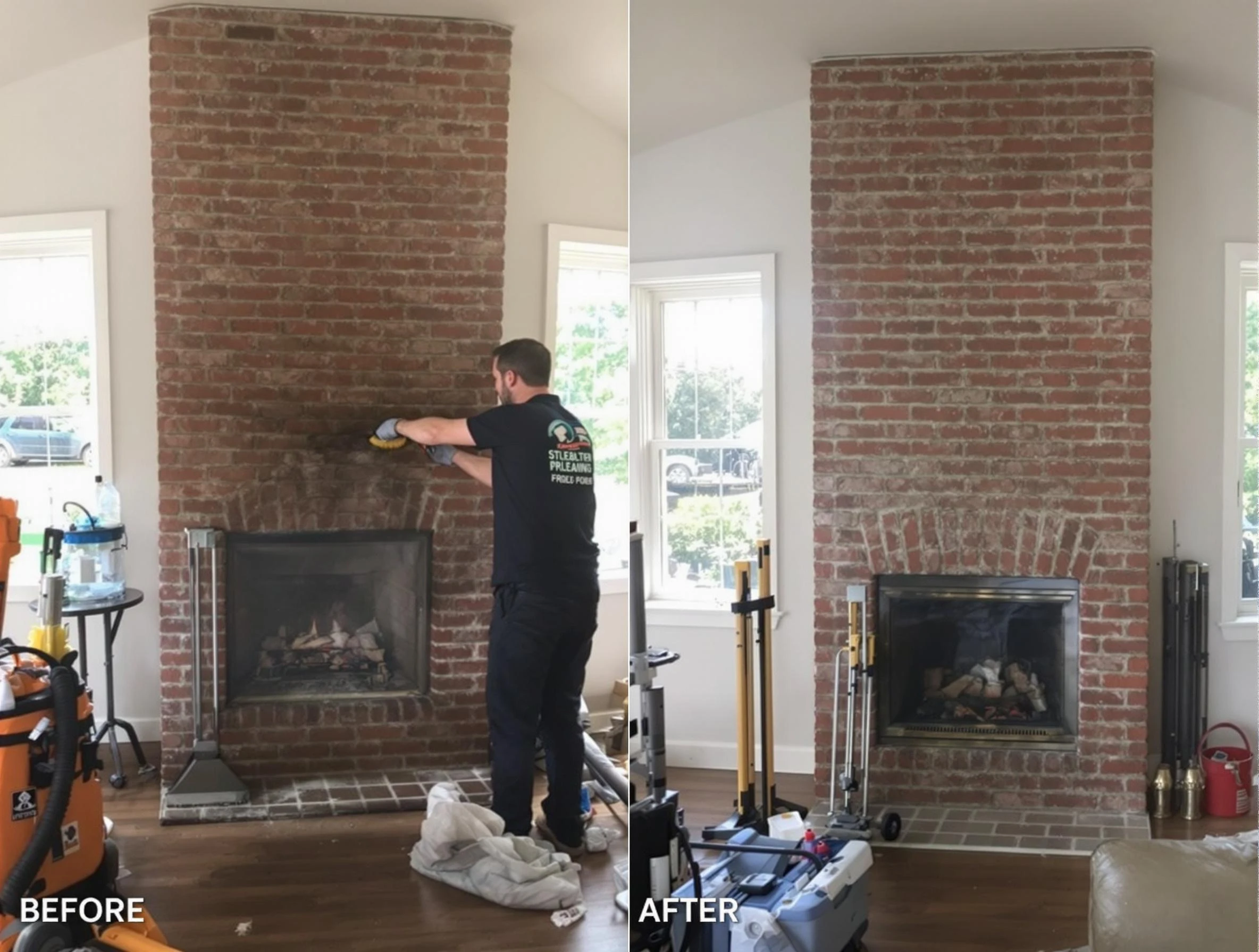 Finished chimney sweeping service by Ohio Chimney Sweep in Ohio, PA