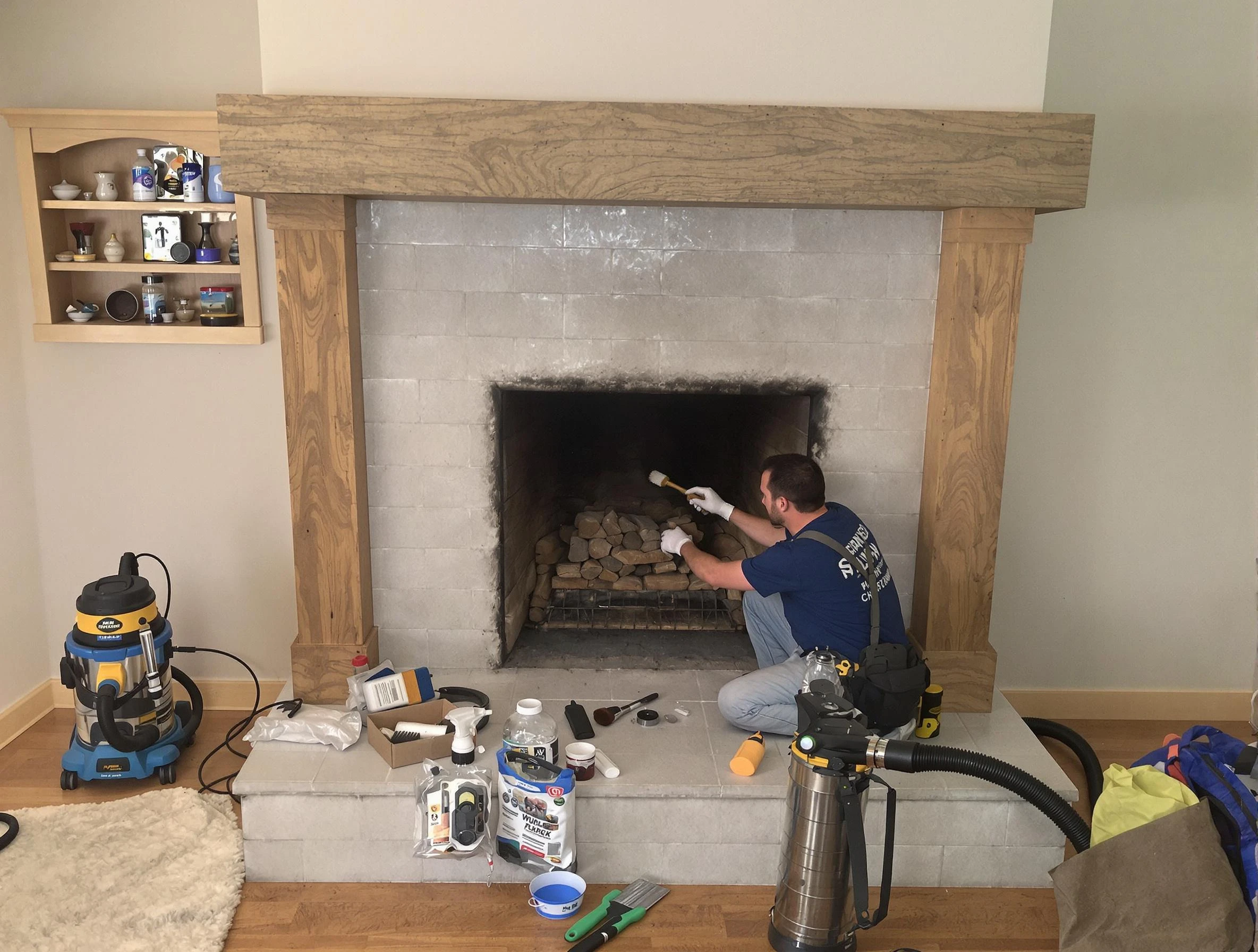 Detailed creosote removal process by Ohio Chimney Sweep in Ohio, PA
